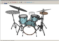 架子鼓乐器的sketchup模型