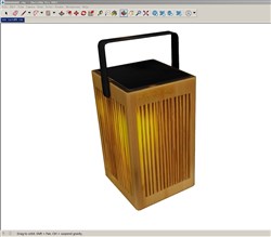 新中式竹编提灯的sketchup模型