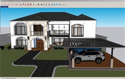 欧式风格别墅住宅的sketchup模型