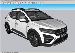 达契亚Sandero汽车的sketchup模型