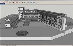 大型酒店建筑的sketchup模型