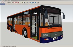 公交巴士车的sketchup模型
