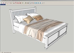 双人床铺的sketchup模型