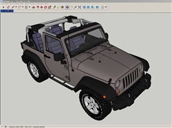 吉普车汽车的sketchup模型