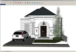 北欧坡屋顶住宅的sketchup模型