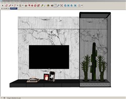 电视背景墙的sketchup模型