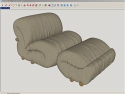 现代简约风格沙发的sketchup模型