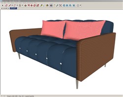两人座沙发的sketchup模型