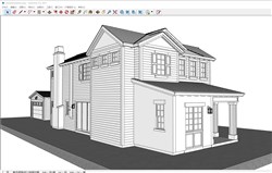 美式木屋住宅的sketchup模型
