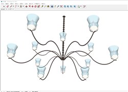 艺术吊灯的sketchup模型