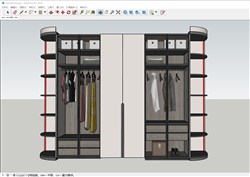 现代衣柜的sketchup模型