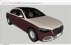 奔驰汽车豪车的sketchup模型