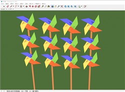 纸风车的sketchup模型