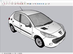 东风标致207汽车的sketchup模型