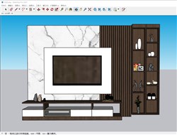电视柜背景墙的sketchup模型