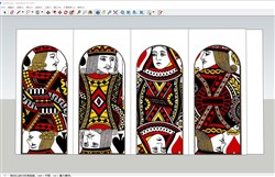 扑克牌装饰墙的sketchup模型