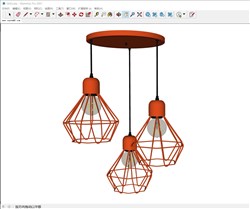 LOFT工业风吊灯的sketchup模型