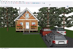 木屋住宅的sketchup模型