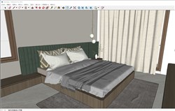 卧室床铺的sketchup模型