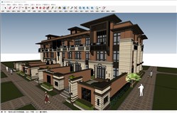 新古典联排别墅的sketchup模型