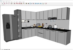 厨房橱柜厨具的sketchup模型