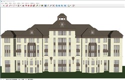 新古典酒店建筑的sketchup模型