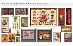 民国风海报挂画的sketchup模型