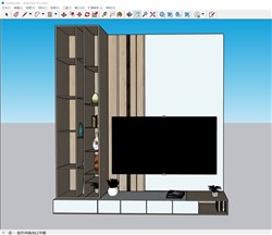 木质电视柜的sketchup模型