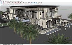 新古典会所建筑的sketchup模型
