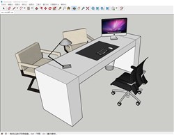 经理办公桌的sketchup模型