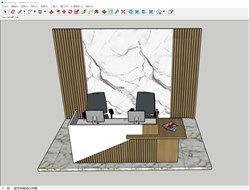 前台柜接待台的sketchup模型