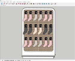 零售袜子挂架展示架的sketchup模型