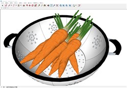 胡萝卜蔬菜的sketchup模型