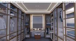 衣帽间化妆桌的sketchup模型