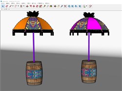 狂欢节遮阳伞的sketchup模型