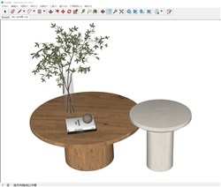 茶几花瓶的sketchup模型