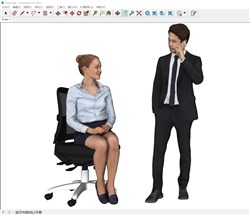商务人物的sketchup模型