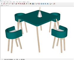 餐桌椅的sketchup模型