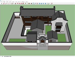 四合院建筑的sketchup模型