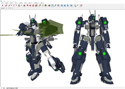 高达机甲的sketchup模型