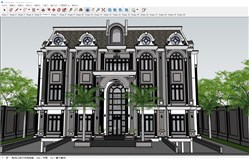 欧式豪宅别墅的sketchup模型