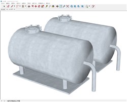 工业设备罐体的sketchup模型