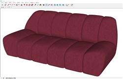 红色小沙发的sketchup模型