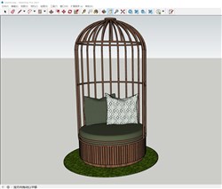 鸟笼椅子的sketchup模型