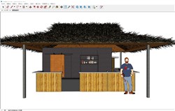 户外茅草酒吧的sketchup模型