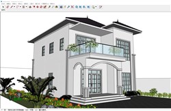 东亚独栋别墅的sketchup模型