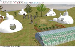 外国乡村蔬菜大棚的sketchup模型