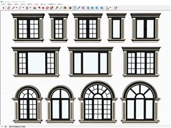 欧式窗户的sketchup模型
