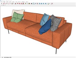 现代简约沙发的sketchup模型