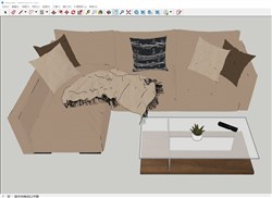 沙发茶几的sketchup模型